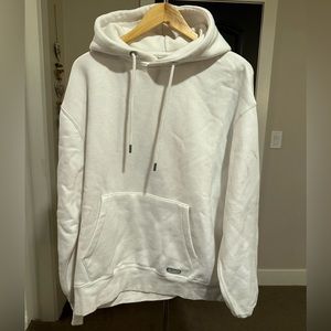 Pull&Bear White Hoodie Size Large